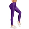 thumbnail image 2 of Outfmvch High Waisted Compression Leggings Womens 3d Compression Leggings Yoga Pants with Pockets for Women Push Up Yoga Sport Pants Full Length Workout Yoga Pants A1 Dark Purple S-XL, 2 of 7