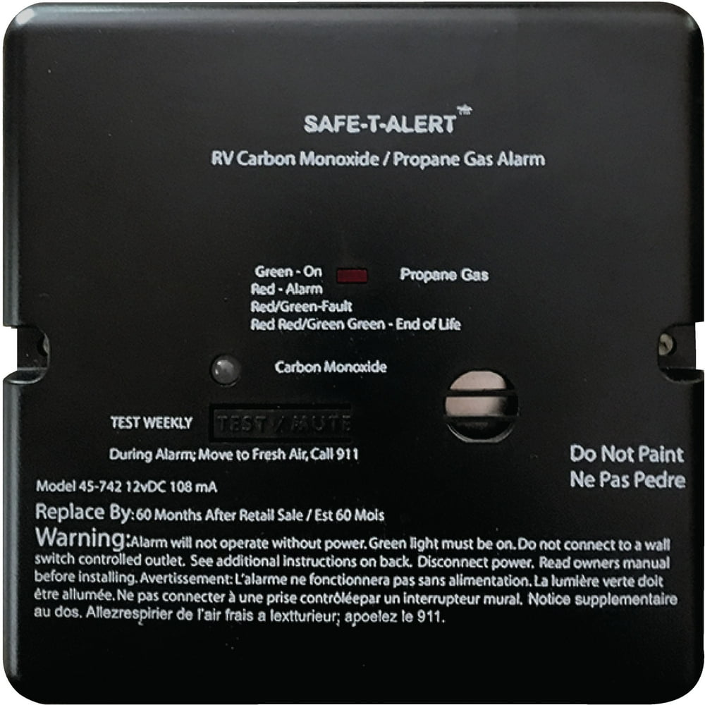 MTI Industries SafeTAlert 45 Series Flush Mount Dual RV Carbon Monoxide & Propane Alarm