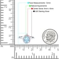 thumbnail image 4 of Natural Aquamarine Size-9 Art Deco Pear Teardrop Vintage Style Halo CZ Wedding Engagement Rings For Women 925 Sterling Silver Gifts For Her, 4 of 6