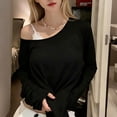 thumbnail image 2 of AGWOLF Women's Sheer Mesh Bikini Cover Ups Off The Shoulder Tops Long Sleeve See Through Shirts Going Out Beach Swimsuits Coverups Black L, 2 of 10