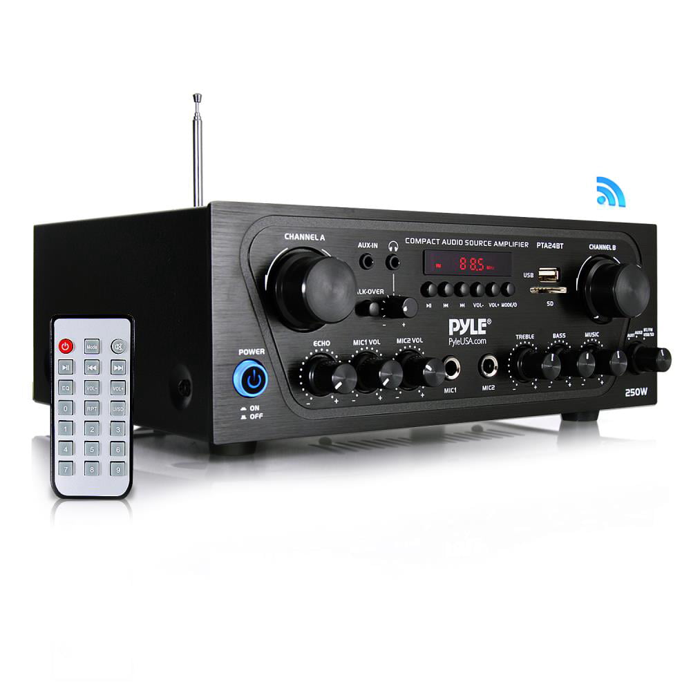 PYLE PTA24BT - Compact Bluetooth Home Audio Amplifier, 2-Ch. Audio