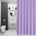 thumbnail image 4 of Minimalist Solid Color Shower Curtain for Bathroom Decor, Pure Lavender Purple Simple Waterproof Fabric Shower Curtain, 72"x78" Set with 12 Hooks, 4 of 9
