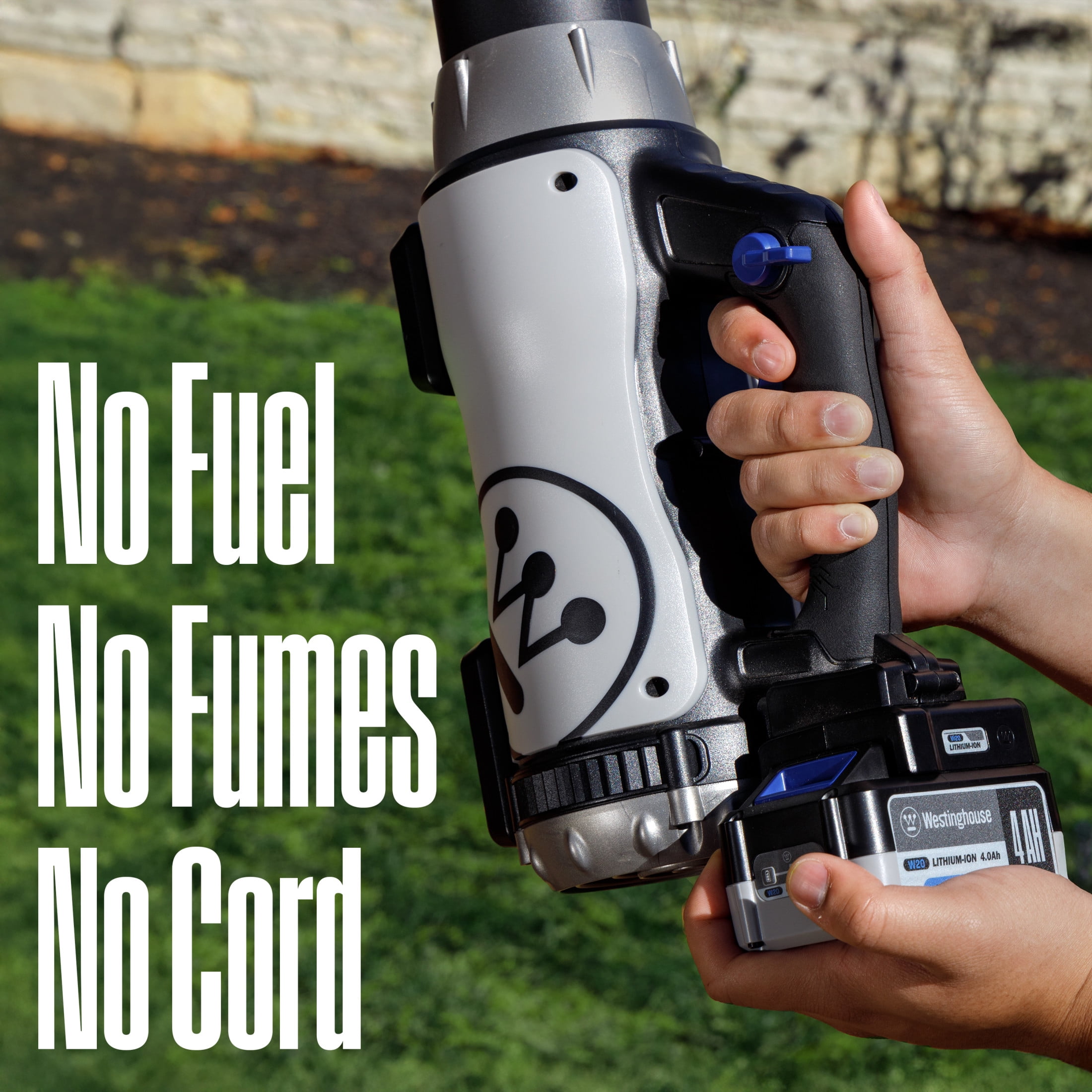 Westinghouse Cordless 20V Leaf Blower with 4Ah Battery and Charger, 350 CFM and 110 MPH Max Airspeed, 2 hr. Charge Time with Variable Speeds