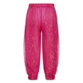 thumbnail image 2 of TiaoBug Kids Girls Harem Pants Belly Dance Costume Bollywood Tribal Arabic Princess Lantern Trousers Hot Pink 5-8, 2 of 6
