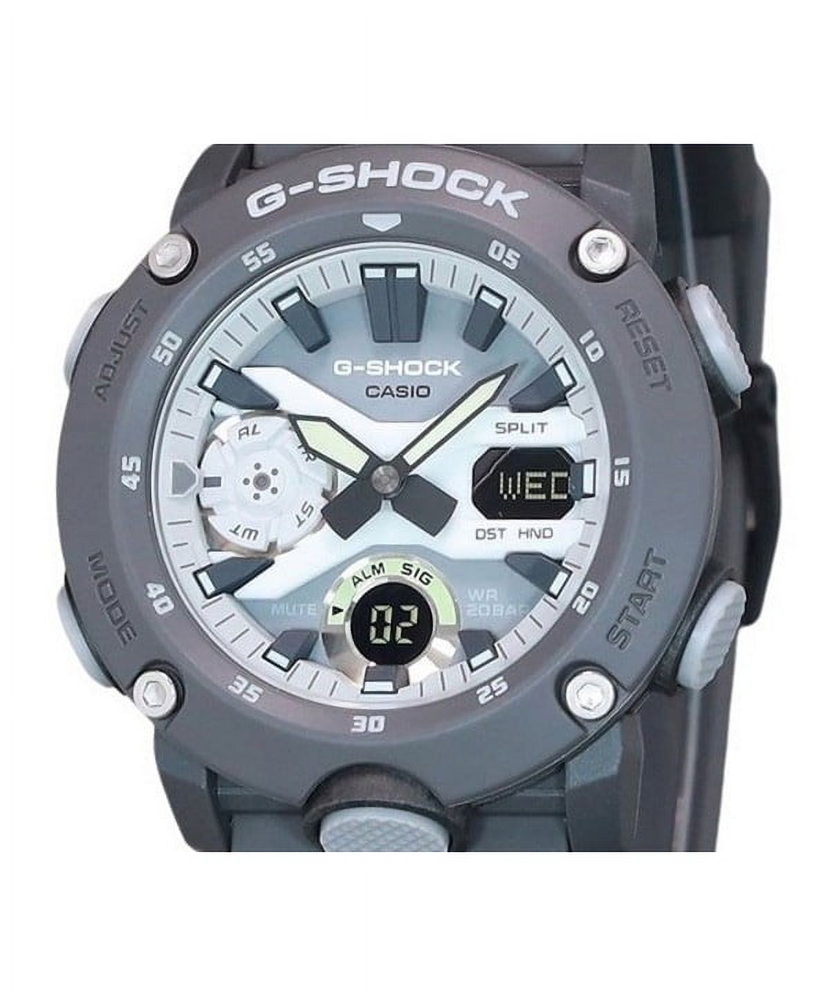 Casio G-Shock Hidden Glow Series Analog Digital Resin Strap Grey Dial Quartz GA-2000HD-8A 200M Men's Watch