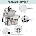 thumbnail image 4 of White Colorful Butterfly Flower Pattern Cute School Backpack Bag for School with Padded Back and Adjustable Shoulder Straps 15.25"x11.5"x5.25", 4 of 5
