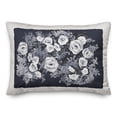 thumbnail image 2 of Creative Products Whit and Blue Floral 20 x 14 Spun Poly Pillow, 2 of 3