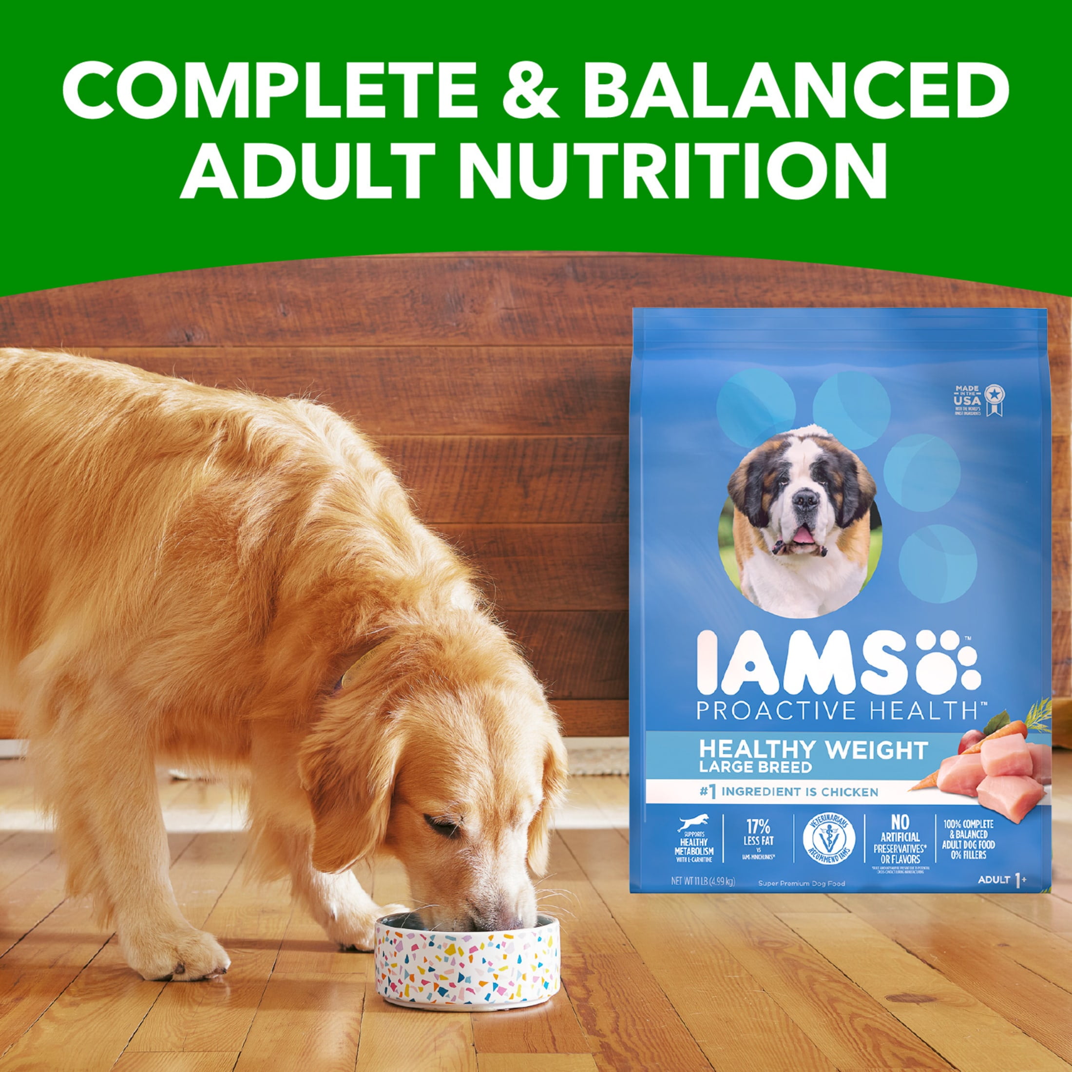 Iams Proactive Health Healthy Weight Chicken Dry Dog Food, 29.1 Lb Bag