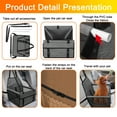 thumbnail image 3 of Dog Booster Car Seat, Pet Booster Seat for Car, Portable, Foldable, Breathable Pet Car Carrier with Safety Leash and Zipper Storage Pocket, 3 of 9