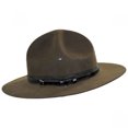 thumbnail image 3 of Wool Felt Campaign Hat - 7.125 - Olive Drab, 3 of 4