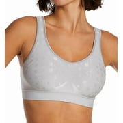 Women's Bali 3488 Comfort Revolution Shaping Wirefree Bra (Crystal Grey Dot 2X)