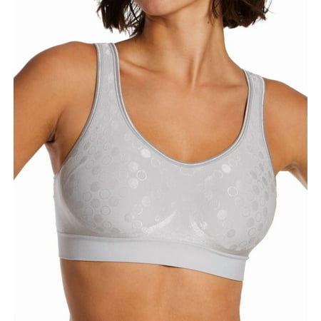 Women's Bali 3488 Comfort Revolution Shaping Wirefree Bra (Crystal Grey Dot 2X)