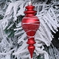 thumbnail image 4 of YAWUBT 3 Pcs Finial Drop Christmas Ornament Hanging Christmas Finial Ornaments Plastic Shatterproof Decor for Xmas Tree Winter Holiday Party Supplies, Shiny, Matte, Glitter, 4 of 6