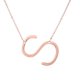 thumbnail image 1 of Collar del alfabeto Chapado en rosa Qarigey Letra inicial A - Z Gargantilla Colgante Oro rosa 46cm, 1 of 6