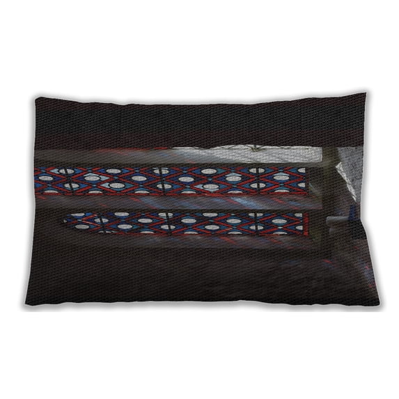 Ahgly Company Outdoor Rectangular Patterned Lumbar Throw Pillow, 13 inch by 19 inch