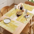 thumbnail image 5 of Vintage Mustard Yellow Placemats Set of 8 Farmhouse Florals Leaf Coastal Sweet Place Mats Indoor Wipeable Table Mats Washable Cloth Dining Table Placemats for Kitchen Holiday Party Decor 13x19 Inch, 5 of 9