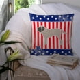 thumbnail image 3 of USA Design with Dog Fabric Decorative Pillow, 3 of 4