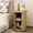 Oak, variant on 18'' Fluted Round End Tables with Storage, Modern Side Table Nightstands for Living Room Bedroom, Black