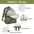 thumbnail image 4 of Aloha Jungle Leaves Waterproof Backpack - Breathable Padded School Bag with Chest Strap for Commuters, 4 of 5