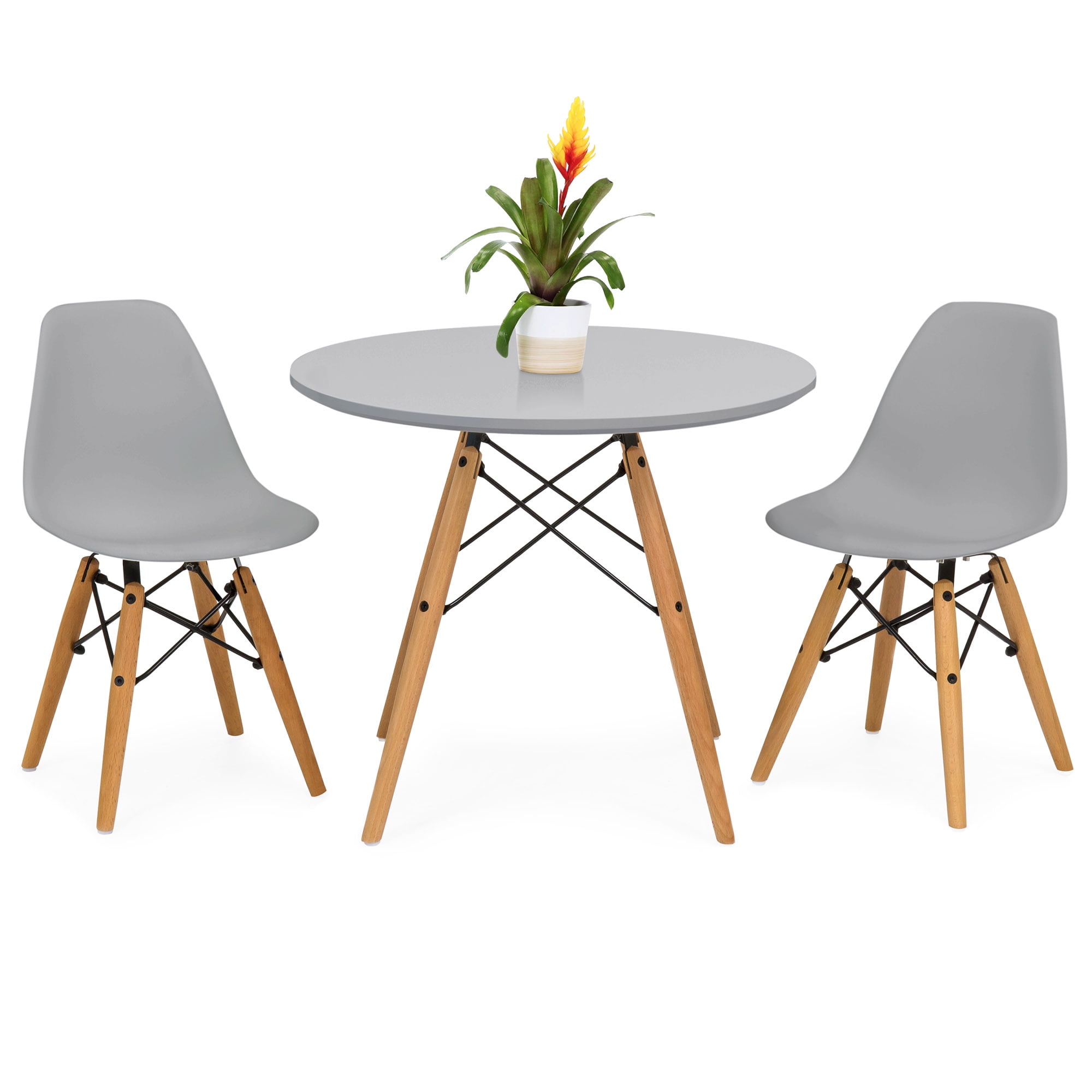 Best Choice Products Kids Mid-Century Modern Dining Room Round Table