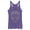 Purple Heather, variant on Women's Lost Gods Halloween Sugar Skull  Racerback Tank Top Navy Blue Heather Small
