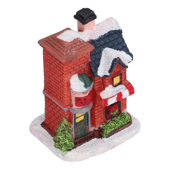 Regalo de Navidad, casa de resina navideña, pueblo navideño LED, pueblo navideño construido para el futuro