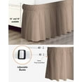 thumbnail image 3 of Dark Brown Bed Skirt Ombre Solid Color Gradient Modern Art Bed Skirts California King Size 16 Inch Drop, Wrap Around Dust Ruffle&nbsp;Bedskirt with Adjustable Elastic Belt for Queen Size Beds, 3 of 7
