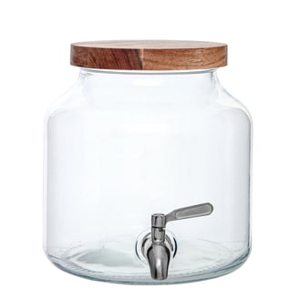4-Liter Glass Beverage Dispenser with Spigot and Lid  Ideal for Juice,  Water, Lemonade, and More - Walmart.com