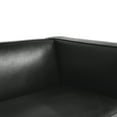 thumbnail image 5 of GDF Studio Minkler Contemporary Faux Leather 3 Seater Sofa, Midnight Black and Dark Walnut, 5 of 7