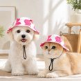 thumbnail image 2 of Pet Sun Hat with Ear Holes and Adjustable Strap for Cats and Dogs, Breathable for Outdoor Walks and Beach, 2 of 7
