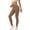 Khaki, variant on Women Workout Out Pocket Leggings With Fleece Fitness Sports Running Yoga Pants