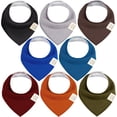 thumbnail image 1 of Baberos tipo bandana para bebés KeaBabies, de algodón orgánico suave, paquete de 8, 1 of 9