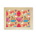 thumbnail image 1 of Crane Repeat JapanPattern Desktop Photo Frame Picture Art Decoration Painting 6x8 inch, 1 of 3
