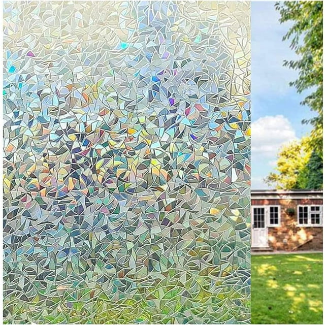 Película para ventana - Película para ventana de privacidad antiestática, película adhesiva decorativa translúcida para ventana, teñida cuando se expone a la luz (44,5 x 200 cm) TUNC Sencillez