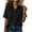 *Black, variant on VBVC Women's Short Sleeve Button Down Hooded Shirt,Ladies' Loose Fit Drawstring Collared Blouse,Lightweight Summer Tunic Top For Women,Black,S-2XL
