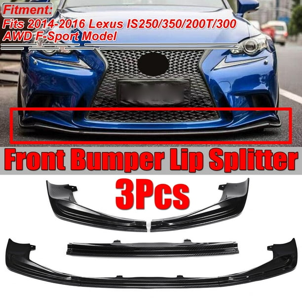 Carbon Fiber Look Front Bumper Lip Body Kit Splitter For Lexus IS250