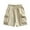 Khaki, variant on ZRGHAOYLQ Cargo Shorts for Men Relaxed Fit Multi Pockets Shorts Outdoor Military Shorts Comfortable Workwear Elastic Waist Solid Color Cargo Shorts