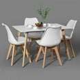 thumbnail image 3 of Homylin Modern White Dining Table for 4 for Kitchen Dining Room, 43.3", 3 of 8