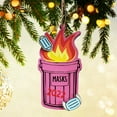 thumbnail image 7 of JHGoosa 1PC Christmas Wooden Ornaments Christmas Decorations Tree Fire Dumpster Listing Christmas Tree Ornaments, 7 of 7