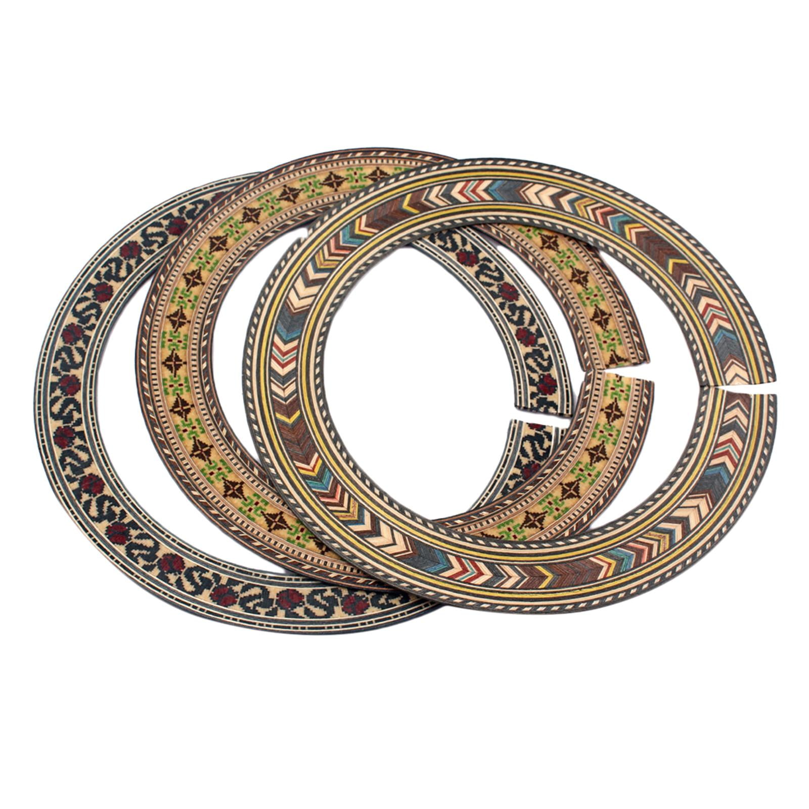 s Wood Acoustic Classical Guitar Soundhole Rosette Inlay Guitar Sound Hole DIY Luthier Tool Decoration