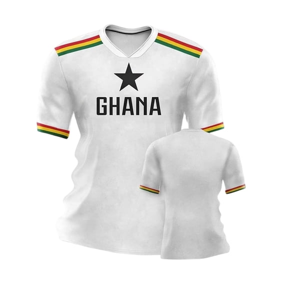 Mens Soccer Shirt Ghana Raglan Tops Short Sleeve Unique Graphic Tee for Modern Casual T Shirt Pattern Sports Fan Casual Tops Tee L