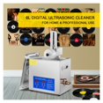thumbnail image 3 of 6L Ultrasonic Vinyl Record Cleaner Dishwasher 7-12 Inches Mini Portable Washing Machine Stainless Steel With Drying Rack ,Widely Used, 3 of 8