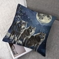 thumbnail image 6 of Throw Pillow Cover Soft Plush Pillowcase with Invisible Zipper Wolfs Decorative Couch Pillow Case Cushion Cover for Sofa Living Room Bedroom Patio, 6 of 7