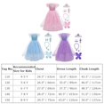 thumbnail image 4 of IBTOM CASTLE Girls Snow Queen Princess Fancy Dress Up Sequin Tulle Long Dress with Accessories for Kids Halloween Birthday Party Christmas Carnival Cosplay Outfits, 4 of 8