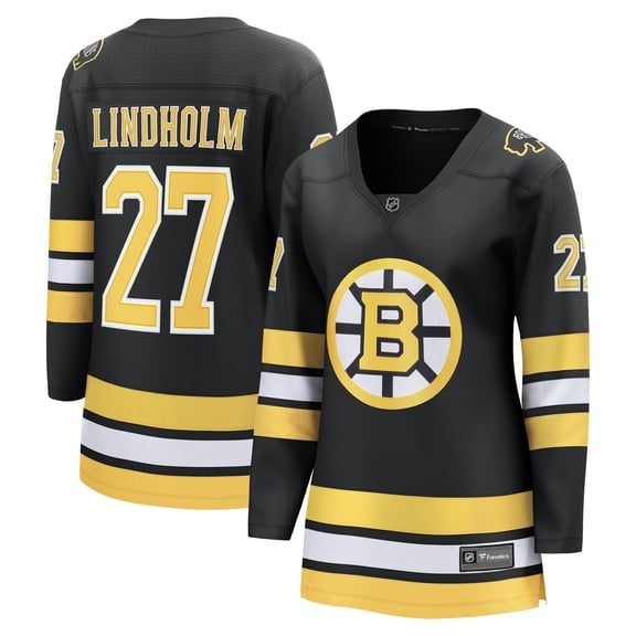 Women's Fanatics Hampus Lindholm Black Boston Bruins Home Breakaway Player Jersey