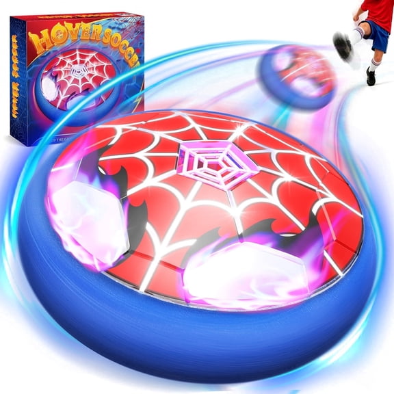 Aogsiyt Hover Soccer Ball for Kids with LED Lights, Indoor Floating Cool Air Soccer Toy with Soft Foam Bumper, Gift for Boys Girls Ages 3-12