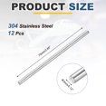 thumbnail image 2 of Uxcell 12 Pcs 304 Stainless Steel Round Rod, 1/8"(3mm) Diameter, 3"(75mm) Length Metal Solid Shaft Rods, Steel Stick Lathe Bar Stock for Crafts DIY Models Plane Ship Cars, 2 of 7