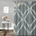 thumbnail image 2 of PRATYUS  White Shower Curtain for Bathroom, 3D Embossed Sage Green Geometric Polyester White Fabric Shower Curtains, Modern Luxury Elegant Innovative Design Hotel Style 36x72, 2 of 7