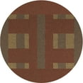 thumbnail image 1 of Ahgly Company Machine Washable Indoor Round Transitional Light Brown Area Rugs, 8' Round, 1 of 7