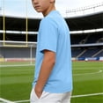 thumbnail image 5 of Tsesme Boys Sports T-Shirt, V-Neck Short Sleeve Tee, Summer Loose Mesh Breathable Workout T-Shirt Daily Wear 5T, 5 of 8